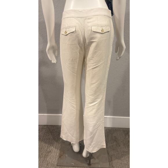 Ann Taylor Loft white linen pants 2P - Picture 3 of 6